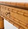 Antiker französischer Schreibtisch aus Bambus und Vogelaugenahorn mit einer Schublade 12