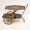 Vintage Italian Drinks Trolley in Brass and Marquetry 1