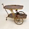 Vintage Italian Drinks Trolley in Brass and Marquetry 2