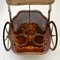 Vintage Italian Drinks Trolley in Brass and Marquetry 6
