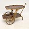 Vintage Italian Drinks Trolley in Brass and Marquetry, Image 3