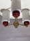 Lampada da soffitto Mid-Centry rossa con tre faretti, anni '50, Immagine 8