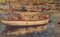 Impressionist Oil of Boats, 1957, Oil on Board, Image 1