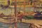 Huile de Bateaux Impressionniste, 1957, Huile sur Panneau 6