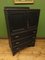 Antique Black Painted Tall Boy Cabinet 5