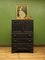 Antique Black Painted Tall Boy Cabinet 17