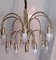 German 16-Light Chandelier in Gold-Colored Metal from TZ Leuchten, 1970s, Image 2