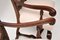 Antike viktorianische Armlehnstühle aus geschnitztem Nussholz, 2er Set 6