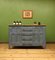 Vintage Blue Denim Painted Sideboard With Natural Top from Ercol 2