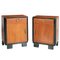 Art Deco Italian Walnut Nightstands from Consortium Mobili Cantù, Set of 2 1