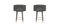 Tabouret de Bar Marshmallow Gris par Royal Stranger, Set de 2 1