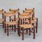 Mid-Century Italian Dining Chairs in Rush by Charlotte Perriand, Set of 6 3