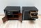 Art Deco Nightstands in Black Lacquer and Metal, France, 1940s, Set of 2, Image 6