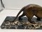 Art Deco Sculpture of a Panther in Bronze & Marble by Irénée Rochard, France, 1930s 9