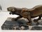 Art Deco Sculpture of a Panther in Bronze & Marble by Irénée Rochard, France, 1930s, Image 11