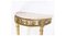 Danish Gold-Plated Console Table with White Marble Top 2