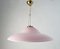 Lampada a sospensione grande in vetro di Murano rosa, anni '70, Immagine 8