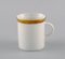 Mid-Century Coffee Cups in Porcelain with Gold Edge, Set of 6 2