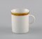 Mid-Century Coffee Cups in Porcelain with Gold Edge, Set of 6, Image 2