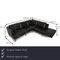 Dunkelblaues Good Time Ecksofa aus Leder mit Funktion von Walter Knoll / Wilhelm Knoll 2