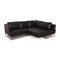 Dark Blue Leather Good Time Corner Sofa with Function from Walter Knoll / Wilhelm Knoll 3