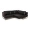 Dunkelblaues Good Time Ecksofa aus Leder mit Funktion von Walter Knoll / Wilhelm Knoll 3