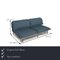 Blue Nova Fabric Two-Seater Couch with Electr. Function from Rolf Benz 2