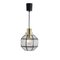 Iron and Clear Glass Pendant Light from Glashütte, 1960s 6