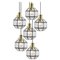 Iron and Clear Glass Pendant Light from Glashütte, 1960s, Image 9