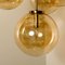 Brass Cascade with Seven Hand Blown Globes from Glashütte Limburg 4