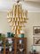 Amber Colored Murano Chandelier in Mazzega Style 2