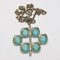 Suspension Vintage Turquoise et Étain par Jørgen Jensen, Danemark, 1950s 2