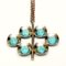 Suspension Vintage Turquoise et Étain par Jørgen Jensen, Danemark, 1950s 3