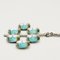 Suspension Vintage Turquoise et Étain par Jørgen Jensen, Danemark, 1950s 5