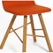 Orange Fabric Natural Oak Legs Tria Simple Chair Upholstered by Colé Italia 3
