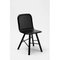 Black Leather and Oak Legs Tria Simple Chair Upholstered by Colé Italia 2