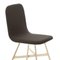Coffee Tria Gold Upholstered Dining Chair by Colé Italia 2