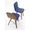 Blauer Felter Eiche Tria Simple Stuhl von Colé Italia, 2er Set 10