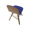Blauer Felter Eiche Tria Simple Stuhl von Colé Italia, 2er Set 4