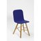 Upholstered in Blue Felter Oak Tria Simple Chair by Colé Italia, Set of 2 2