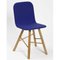 Upholstered in Blue Felter Oak Tria Simple Chair by Colé Italia, Set of 2 3