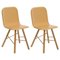 Natural Leather Tria Simple Chair Upholstered by Colé Italia, Set of 2, Image 1