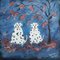 Therese James, Dotty Dogs, 2022, Técnica mixta sobre papel, Imagen 1
