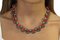 Silver and Gold Necklace with Little Pearls Red Coral Flowers Emeralds and Diamonds 5