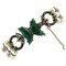 Beaded Bracelet in 9K Gold and Silver with Pearls Diamonds Onyx and Green Agate 1