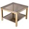 Mid-Century Italian Brass Chrome and Glass Coffee Table, 1970s, Image 1