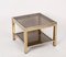 Mid-Century Italian Brass Chrome and Glass Coffee Table, 1970s, Image 4
