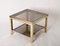 Mid-Century Italian Brass Chrome and Glass Coffee Table, 1970s 3