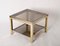 Mid-Century Italian Brass Chrome and Glass Coffee Table, 1970s, Image 3