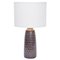 Tall Mid-Century Modern Danish Table Lamp in Blue Ceramic from Soholm, Image 1